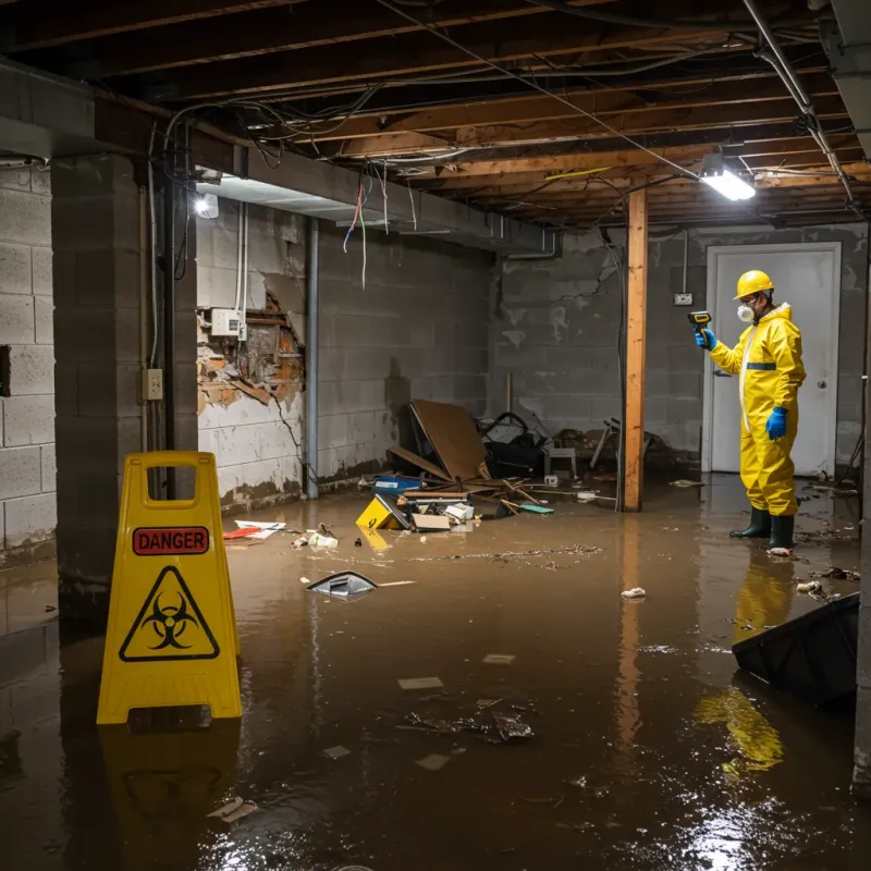 Flooded Basement Electrical Hazard in Las Quintas Fronterizas, TX Property
